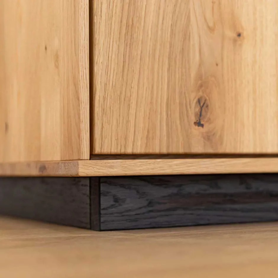 Wohnen Eichenholz Highboard Vitrine modern - Judita