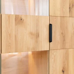 Wohnen Eichenholz Highboard Vitrine modern - Judita