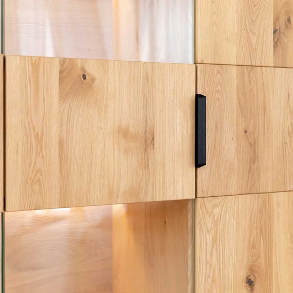 Wohnen Eichenholz Highboard Vitrine modern - Judita