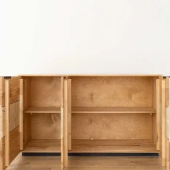 Eichenholz Sideboard mit Hirnholz Applikation - Deruta^Wohnen Clearance