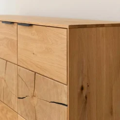 Eichenholz Sideboard mit Hirnholz Applikation - Deruta^Wohnen Clearance