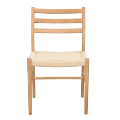 Eichenholz Stuhl mit Geflecht Sitz - Francis (2er Set)^Wohnen Outlet