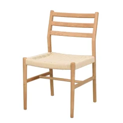 Eichenholz Stuhl mit Geflecht Sitz - Francis (2er Set)^Wohnen Outlet