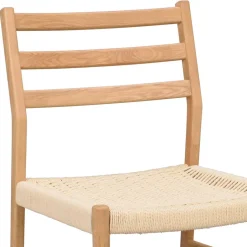 Eichenholz Stuhl mit Geflecht Sitz - Francis (2er Set)^Wohnen Outlet