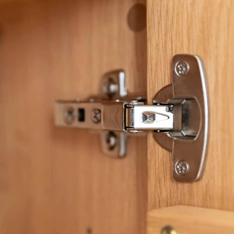 Wohnen Eichenholz Vitrine mit Hirnholz Applikation - Deruta