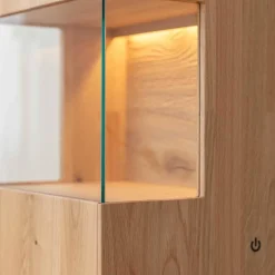 Wohnen Eichenholz Vitrine mit LED Beleuchtung - Judita