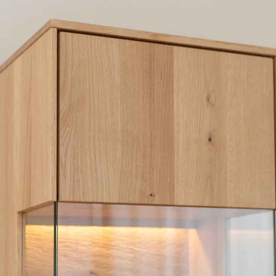 Wohnen Eichenholz Vitrine mit LED Beleuchtung - Judita