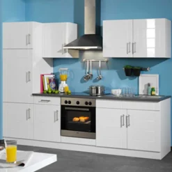 Einbauküche Flemingo in Weiß (sechsteilig)^Wohnen