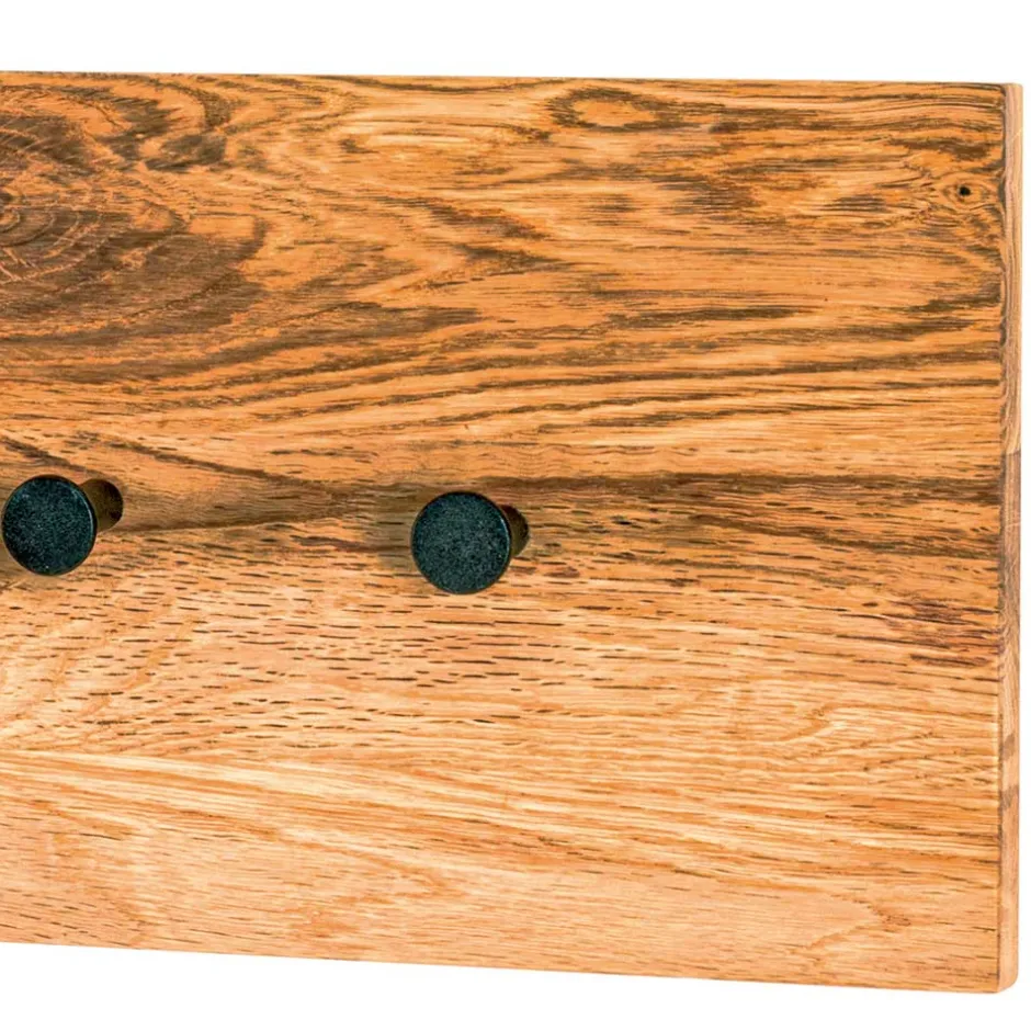 Einfache Wandgarderobe aus Eiche & Metall - Arno^Wohnen Hot