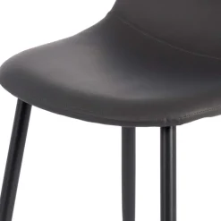 Wohnen Einfarbige Esszimmerstühle in Dunkelgrau - Hiscura (4er Set)