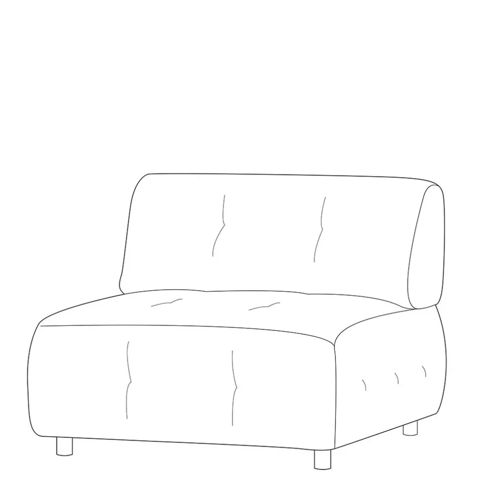 Wohnen Einsitzer Sofaelement in Mauve meliert - Manilo