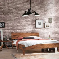 Wohnen Einzelbett Bett aus Massivholz Akazie - Cuatro