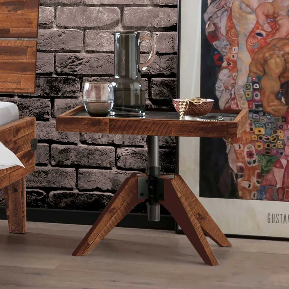 Wohnen Einzelbett Bett aus Massivholz Akazie - Cuatro