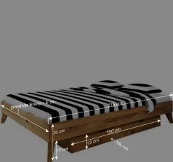 Wohnen Einzelbett Bettgestell ohne Kopfteil - Eavy II