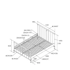 Eisenbett in Blau - Balisca^Wohnen Best