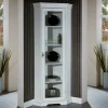 Wohnen Elegante Eckvitrine im Vintage Landhaus Look - Zarinas