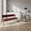 Elegante Esszimmer-Bank in Rot & Wildeiche - Ovenciana^Wohnen Discount