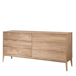 Elegante Kommode aus Wildeiche Bianco geölt - Lamia^Wohnen Discount