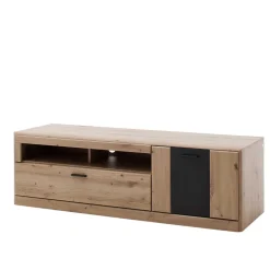 Elegante TV Bank in Eiche & Grau - Larinca^Wohnen Online