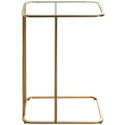 Eleganter Anstelltisch mit klarer Glasplatte - Finnca^Wohnen