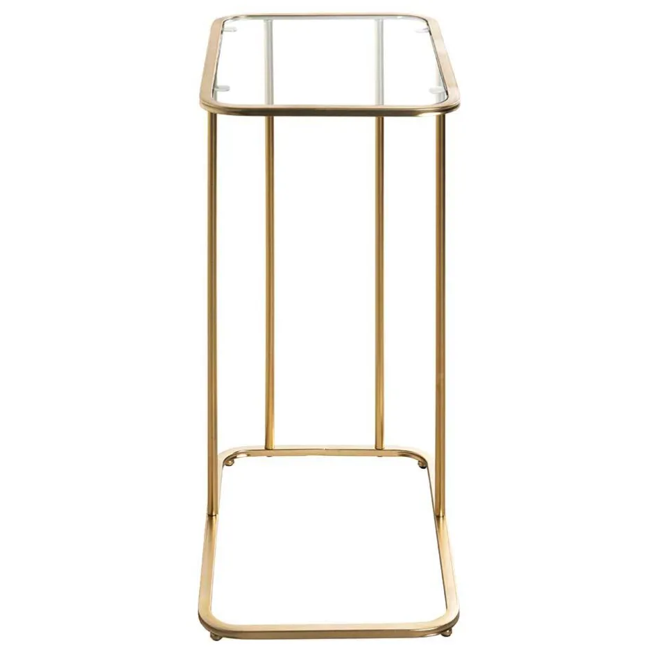 Eleganter Anstelltisch mit klarer Glasplatte - Finnca^Wohnen