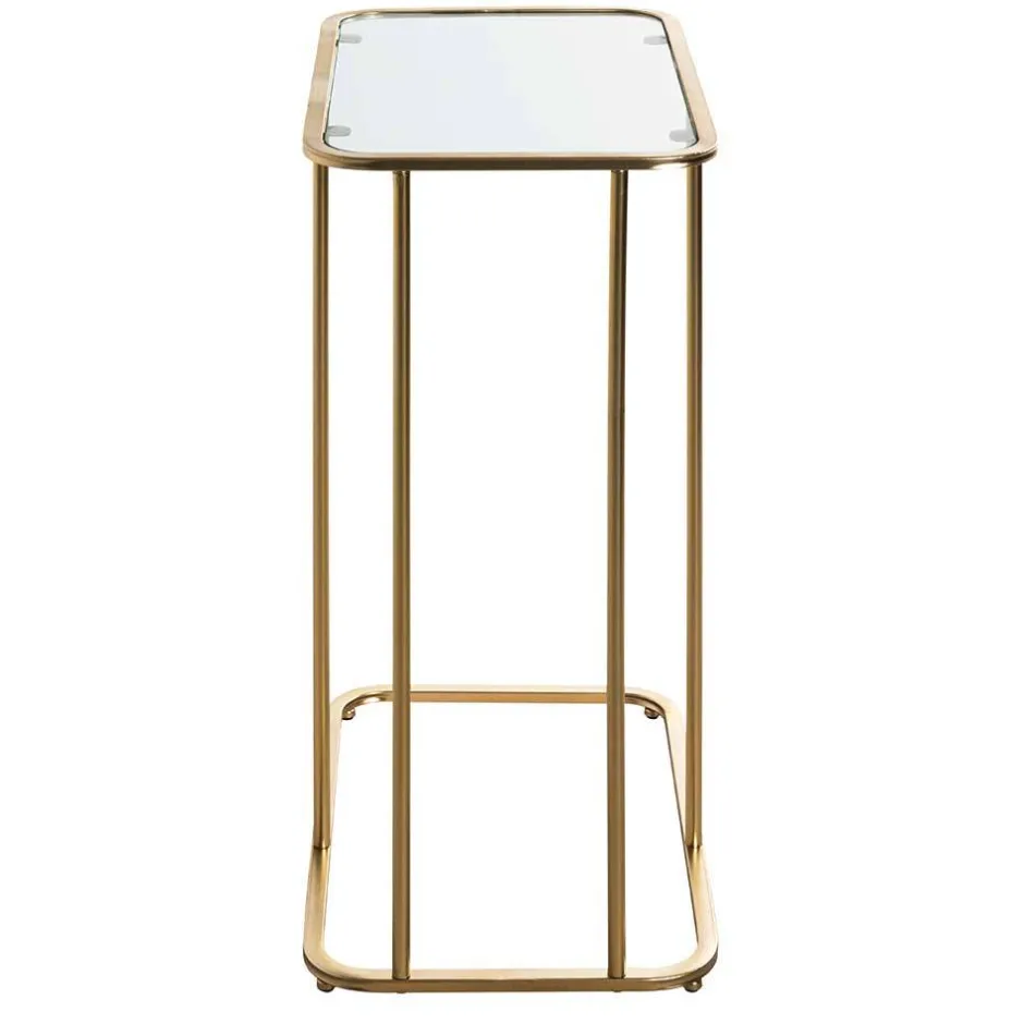 Eleganter Anstelltisch mit klarer Glasplatte - Finnca^Wohnen