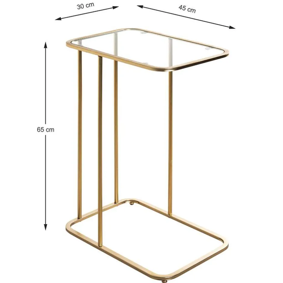 Eleganter Anstelltisch mit klarer Glasplatte - Finnca^Wohnen