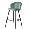 Wohnen Eleganter Barstuhl in Mintgrün Samt - Bennet