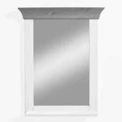 Eleganter Landhaus Spiegel in Weiß & Grau - Mirandesca^Wohnen Outlet