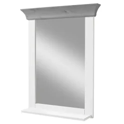 Eleganter Landhaus Spiegel in Weiß & Grau - Mirandesca^Wohnen Outlet