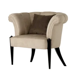 Eleganter Sessel in Beige Stoffbezug - Gatron^Wohnen New