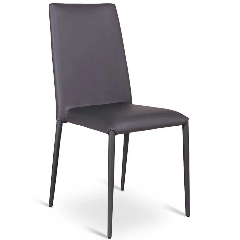 Wohnen Eleganter Stuhl Giant aus Kunstleder (4er Set)