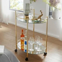 Eleganter Teewagen ovales Design - Continento^Wohnen Discount