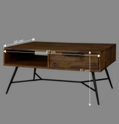 Eleganter Wohnzimmer Tisch mit Schublade - Dicna^Wohnen Discount