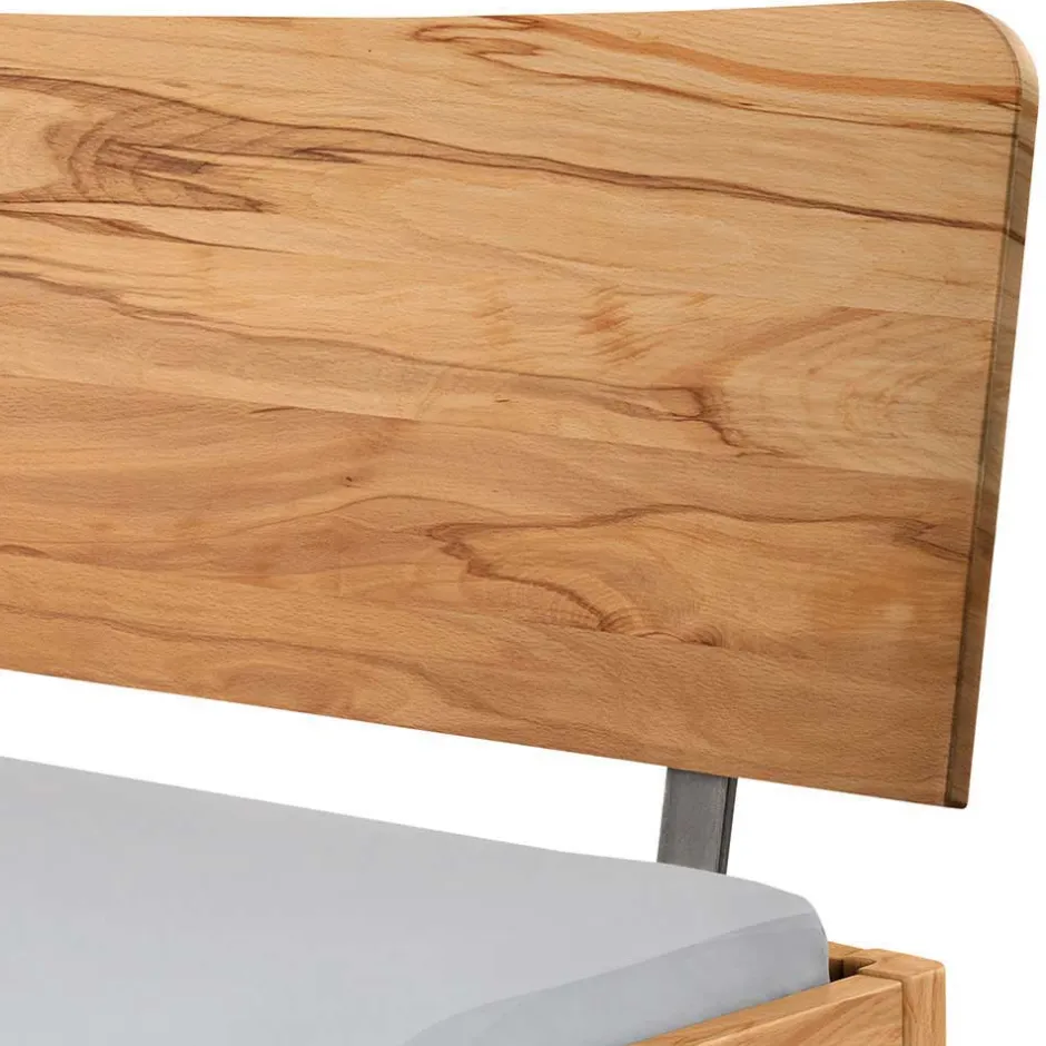 Wohnen Elegantes Holzbett aus geölter Wildeiche - Mathan