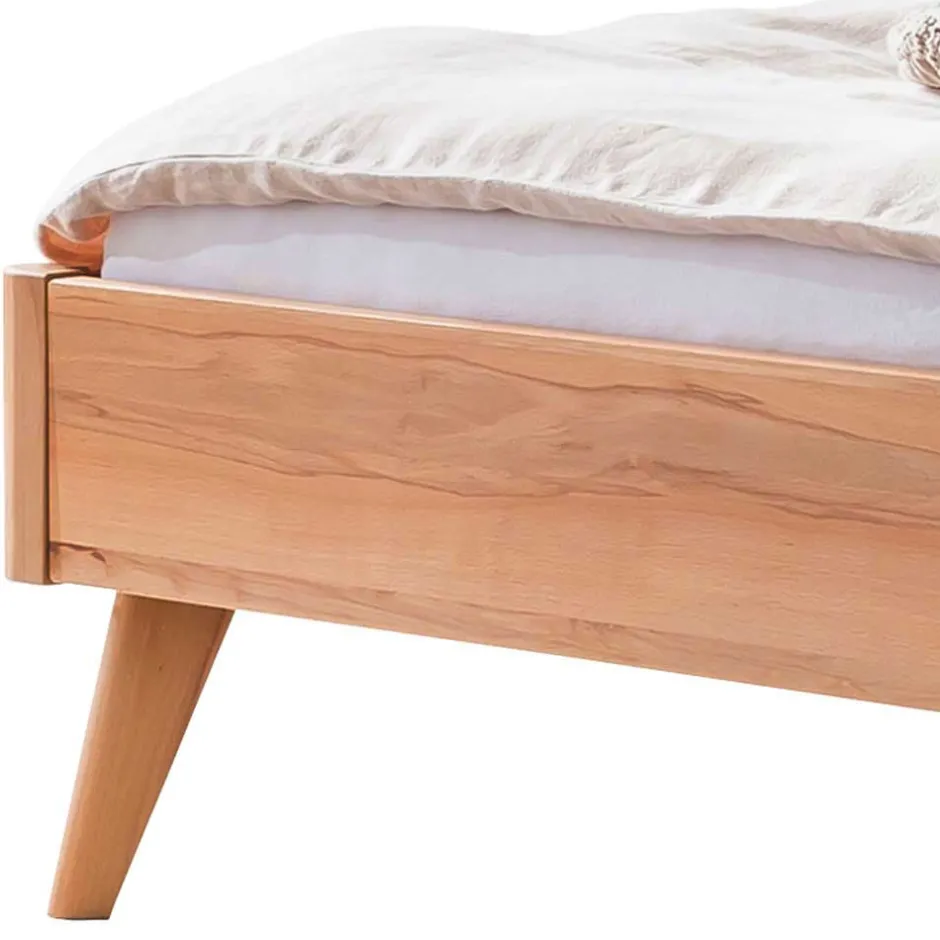 Wohnen Elegantes Holzbett aus geölter Wildeiche - Mathan