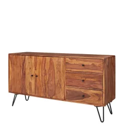 Elegantes Loft Sideboard aus Sheesham Holz - Basserini^Wohnen