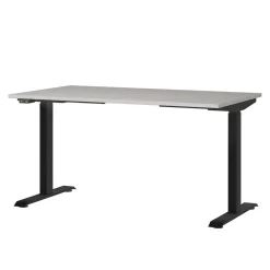 Wohnen Elektrisch verstellbarer Officetisch in Hellgrau - Clemeta