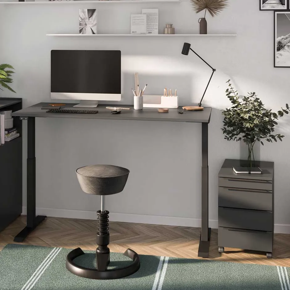 Wohnen Elektrisch verstellbarer Bürotisch & Rollcontainer - Tila (zweiteilig)