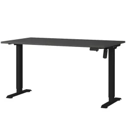 Elektrisch verstellbarer Officetisch in Dunkelgrau - Gatron^Wohnen