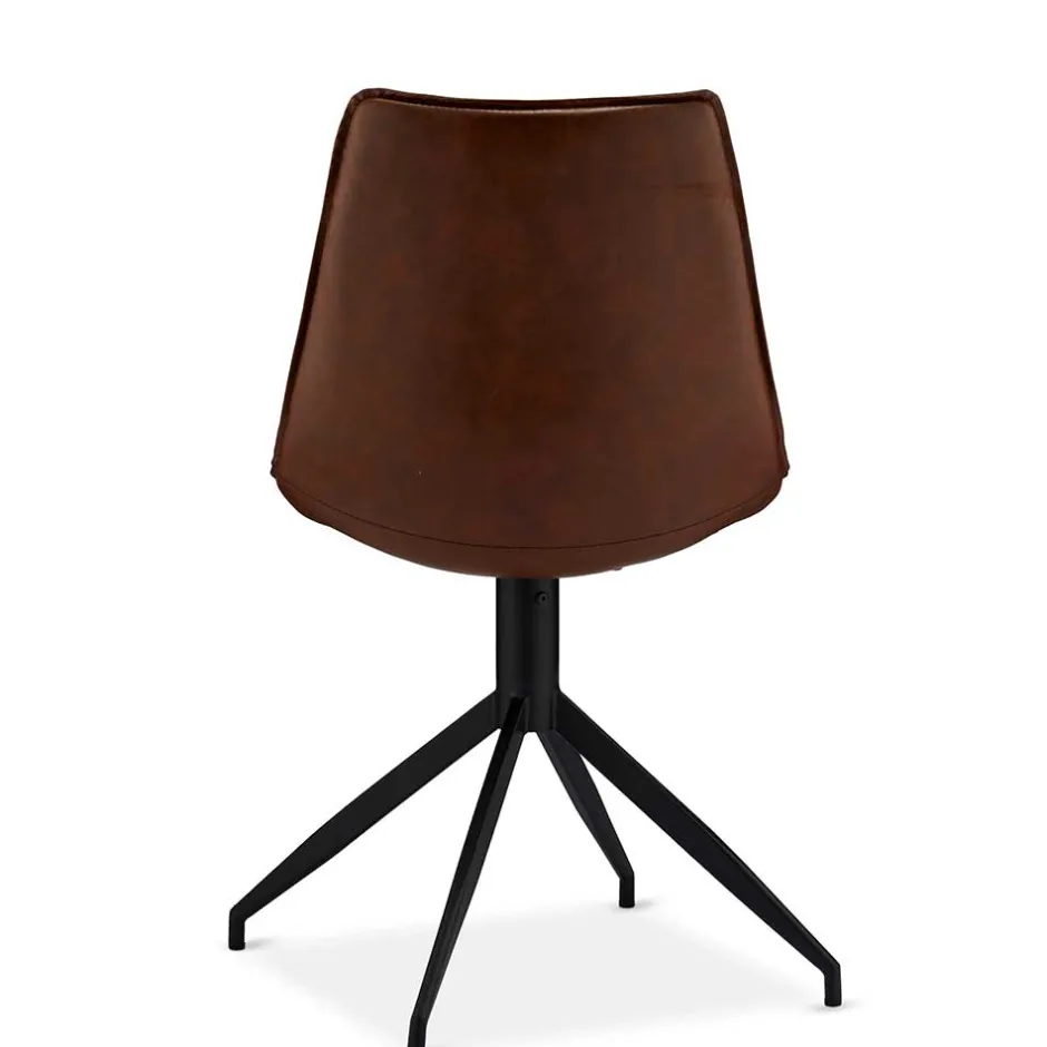 2er Kunstlederstuhl-Set in Braun - Enyet (2er Set)^Wohnen Discount