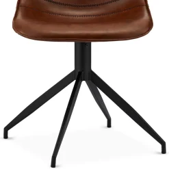 2er Kunstlederstuhl-Set in Braun - Enyet (2er Set)^Wohnen Discount