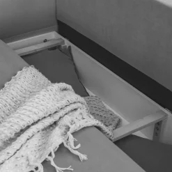 3er Schlafcouch in Graubraun meliert - Milor^Wohnen Best