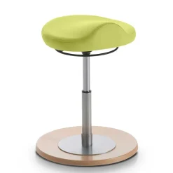 Kinder Wohnen Ergonomischer Büro Kunstlederhocker in Hellgrün - Simpra
