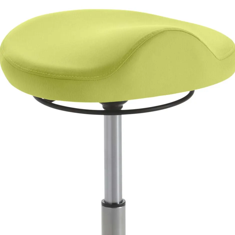 Kinder Wohnen Ergonomischer Büro Kunstlederhocker in Hellgrün - Simpra