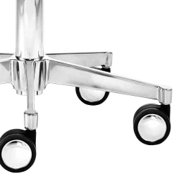 Ergonomischer Drehhocker in Blau Stoff - Olinendra^Wohnen New