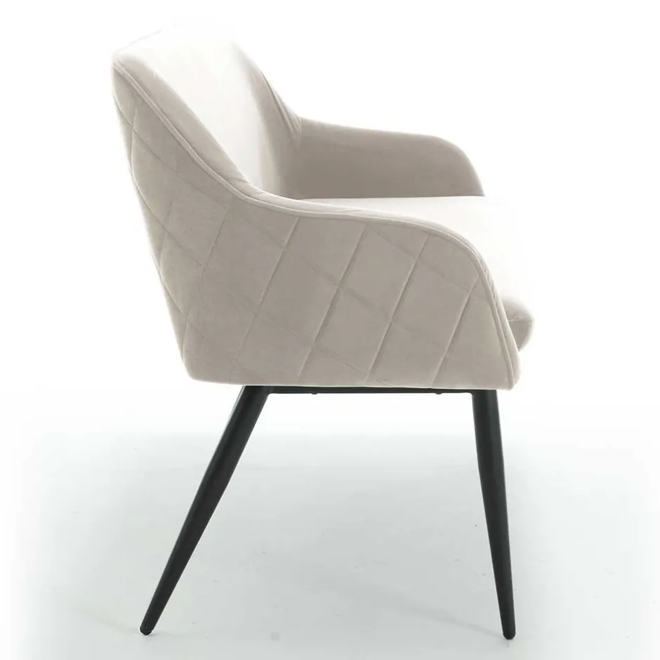 Essbank in Cremeweiß mit Schwarz - Tamba^Wohnen Clearance