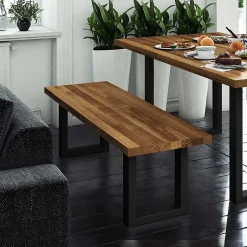 Wohnen Essbank Manzey aus Wildeiche Massivholz