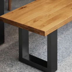 Wohnen Essbank Manzey aus Wildeiche Massivholz