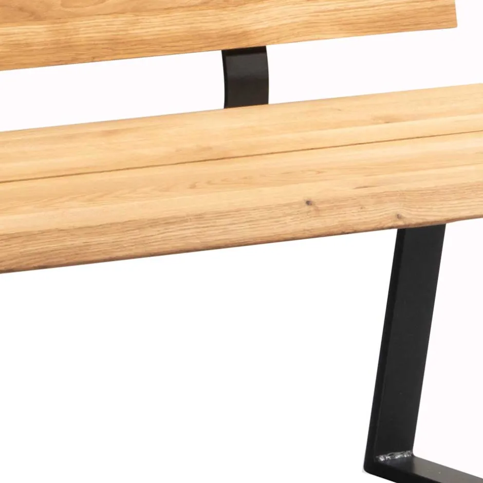 Essbank mit Lehne - Wildeiche Naturkante - Jessmine^Wohnen Discount